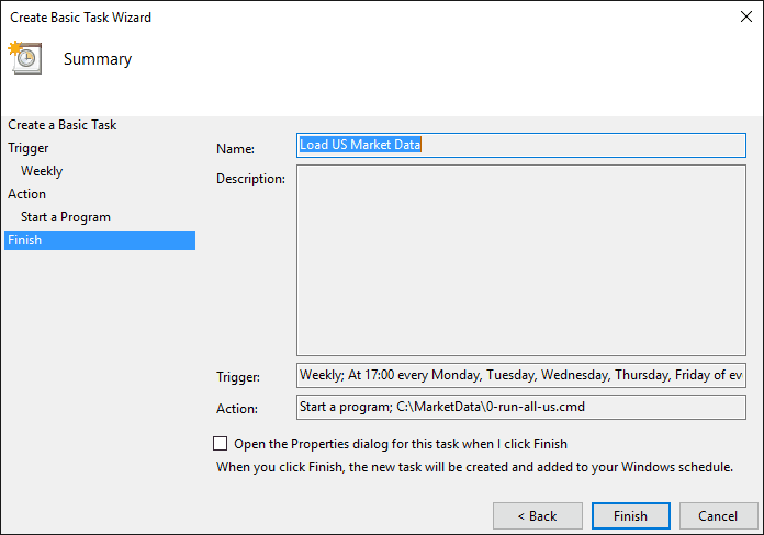 Check data and click Finish. Check data and click Finish.