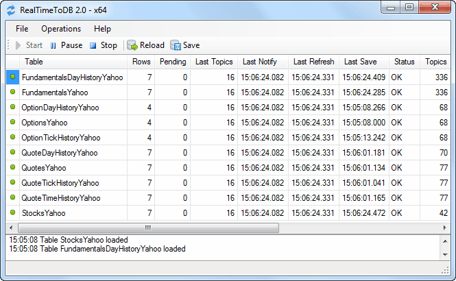 RealTimeToDB Interface